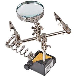 Duratool D03285 Derde Hand Klem Tool met Vergrootglas & Soldeerbout Houder Duratool D03285 Derde Hand Klem Tool met Vergrootglas & Soldeerbout Houder