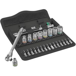 Wera 05004017001 8100 SA 7 Zyklop metalen ratelset doorsteekvierkant, 1/4 inch aandrijving, metrisch, 28-delig Wera 05004017001 8100 SA 7 Zyklop metalen ratelset doorsteekvierkant, 1/4 inch aandrijving, metrisch, 28-delig