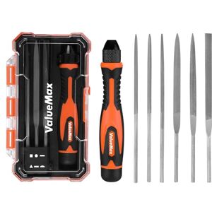 ValueMax Naaldvijlenset, 7-delig. Minivijlenset, Wisselvijlenset met Platte Stompe Vijl, Platte Puntvijl, Ronde Vijl, Halfronde Vijl, Vierkante Vijl, Driehoekvijl, voor Metaal, Hout, Kunststof ValueMax Naaldvijlenset, 7-delig. Minivijlenset, Wisselvijlenset met Platte Stompe Vijl, Platte Puntvijl, Ronde Vijl, Halfronde Vijl, Vierkante Vijl, Driehoekvijl, voor Metaal, Hout, Kunststof