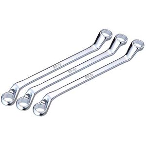 SP Tools Ringsleutel, gebogen, 75 °, metrisch en inch, 3 stuks SP Tools Ringsleutel, gebogen, 75 °, metrisch en inch, 3 stuks