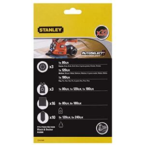 Stanley Schuurpapier Set - Grote Oppervlakken - 32 stuks Stanley Schuurpapier Set - Grote Oppervlakken - 32 stuks