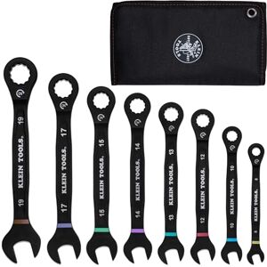 KLEIN TOOLS 69408MG Metrische ratelsleutelset, 8 tot 19 mm, 90-tands staallegering met schuimzakje, 8-delig KLEIN TOOLS 69408MG Metrische ratelsleutelset, 8 tot 19 mm, 90-tands staallegering met schuimzakje, 8-delig