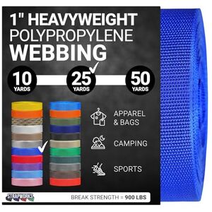 Strapworks Zware polypropyleen spanband, zware polyband voor doe-het-zelf, reparatie gereedschap, voor buiten, 25 cm x 22,8 m, koningsblauw Strapworks Zware polypropyleen spanband, zware polyband voor doe-het-zelf, reparatie gereedschap, voor buiten, 25 cm x 22,8 m, koningsblauw