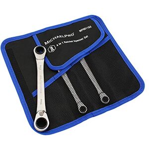 MichaelPro MP001163 4-in-1 ratelsleutelset, 12 maten in 3-delige moersleutels, metrisch, 8, 9, 10, 11, 12, 13, 14, 15, 16, 17, 18, 19 mm MichaelPro MP001163 4-in-1 ratelsleutelset, 12 maten in 3-delige moersleutels, metrisch, 8, 9, 10, 11, 12, 13, 14, 15, 16, 17, 18, 19 mm