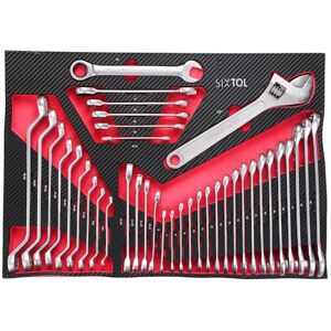 SIXTOL Mechanic Tool Tray 11 Gereedschapsmodule 39-delig ringsleutel, ratelsleutel, flare-groef & verstelbare sleutel EVA-inzetstuk SIXTOL Mechanic Tool Tray 11 Gereedschapsmodule 39-delig ringsleutel, ratelsleutel, flare-groef & verstelbare sleutel EVA-inzetstuk