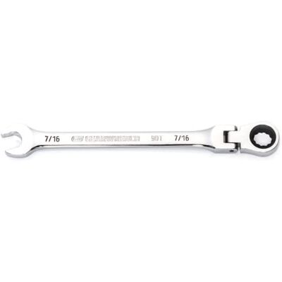 GEARWRENCH 7/16 "4 Graden Swing Arch 12 Point Flex Head Ratcheting Combinatiesleutel 86744 GEARWRENCH 7/16 "4 Graden Swing Arch 12 Point Flex Head Ratcheting Combinatiesleutel 86744