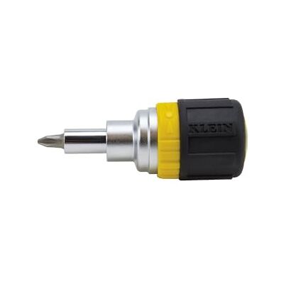 KLEIN TOOLS 6-in-1 Ratcheting Stubby Schroevendraaier 32593 KLEIN TOOLS 6-in-1 Ratcheting Stubby Schroevendraaier 32593