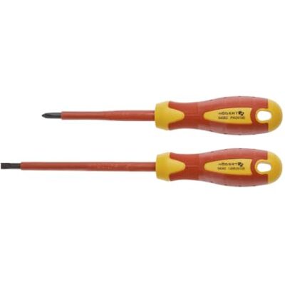 Högert HT1S990 VDE geïsoleerde schroevendraaier, rood/geel, 5,5 × 125 mm PH2 100 mm Högert HT1S990 VDE geïsoleerde schroevendraaier, rood/geel, 5,5 × 125 mm PH2 100 mm