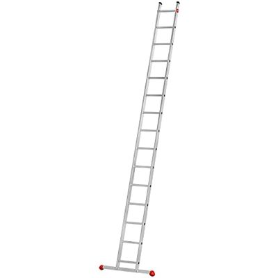 Hailo S60 ProfiStep UNO aluminium ladder, lichte ladder met 15 sporten, veiligheidsladder met groot oppervlak, werkhoogte tot 515 cm, gewicht 7,9 kg, zilver Hailo S60 ProfiStep UNO aluminium ladder, lichte ladder met 15 sporten, veiligheidsladder met groot oppervlak, werkhoogte tot 515 cm, gewicht 7,9 kg, zilver
