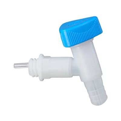 hünersdorff Aftapkraan voor jerrycan PROFI met brede schroefdraad 22 mm natuur, draaigreep blauw hünersdorff Aftapkraan voor jerrycan PROFI met brede schroefdraad 22 mm natuur, draaigreep blauw