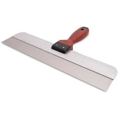 Marshalltown smal oppervlak spatel met DuraSoft handvat van roestvrij staal, gereedschap voor gipsplaten en schilders, afmeting spatel: 406x57 mm Marshalltown smal oppervlak spatel met DuraSoft handvat van roestvrij staal, gereedschap voor gipsplaten en schilders, afmeting spatel: 406x57 mm
