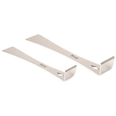 Titan 17005 2-delige roestvrijstalen wrikstangschraperset, 7-1/4 x 9/16 inch en 9-1/4 x 9/16 inch Titan 17005 2-delige roestvrijstalen wrikstangschraperset, 7-1/4 x 9/16 inch en 9-1/4 x 9/16 inch