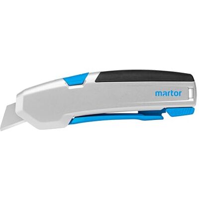 MARTOR SECUPRO 625 Veiligheidsmes, RVS Mes, Professionele Cutter Tangggreep, mesintrekking, rechts- & linkshandig, 2-voudig mes, karton tot 3 lagen. No. 625016.02 MARTOR SECUPRO 625 Veiligheidsmes, RVS Mes, Professionele Cutter Tangggreep, mesintrekking, rechts- & linkshandig, 2-voudig mes, karton tot 3 lagen. No. 625016.02
