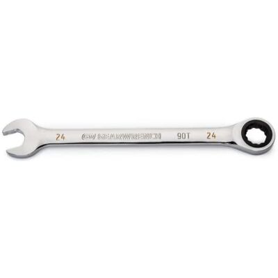GEARWRENCH 24mm 4 graden Swing Arch 12 Point Ratcheting Combinatiesleutel 86924 GEARWRENCH 24mm 4 graden Swing Arch 12 Point Ratcheting Combinatiesleutel 86924