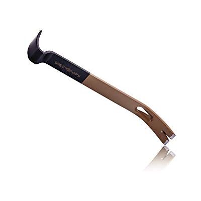 Spec Ops Gereedschap 38 cm Plat Breekijzer, Koevoet, Gebogen Tuimelkop, Druppelvormige Nageltrekker, Koolstofstaal Spec Ops Gereedschap 38 cm Plat Breekijzer, Koevoet, Gebogen Tuimelkop, Druppelvormige Nageltrekker, Koolstofstaal