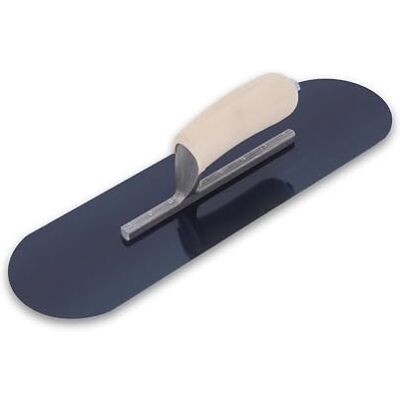 Marshalltown Zwembad Troffel Met Houten Handvat, Blauw Staal, Voor Vloer En Beton, 356x102 mm Marshalltown Zwembad Troffel Met Houten Handvat, Blauw Staal, Voor Vloer En Beton, 356x102 mm