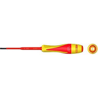 KS Tools Geïsoleerde platkop schroevendraaier - 3,5 x 100mm voor elektrische klemmen KS Tools Geïsoleerde platkop schroevendraaier - 3,5 x 100mm voor elektrische klemmen