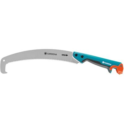Gardena combisystem snoeizaag 300 P, gebogen: Zaag voorsnoeien van takken, zaagblad 340 mm, takkenhaak, hard verchroomd, slipvast, precisievertanding met driezijdig geslepen tandpunten (8739-20) Gardena combisystem snoeizaag 300 P, gebogen: Zaag voorsnoeien van takken, zaagblad 340 mm, takkenhaak, hard verchroomd, slipvast, precisievertanding met driezijdig geslepen tandpunten (8739-20)