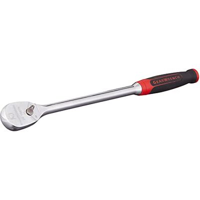 GEARWRENCH 1/2 Aandrijving 84 Tand Lange Handvat Dubbele Materiële Teardrop Ratel 16-1/2 GEARWRENCH 1/2 Aandrijving 84 Tand Lange Handvat Dubbele Materiële Teardrop Ratel 16-1/2