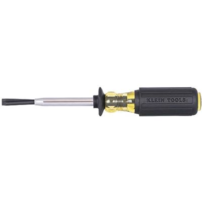 KLEIN TOOLS 6013K Schroevendraaier met sleuf, 3/16-Inch Split-Blade Flat Head Driver, Positieve grijpactie, Kussen Grip Handvat KLEIN TOOLS 6013K Schroevendraaier met sleuf, 3/16-Inch Split-Blade Flat Head Driver, Positieve grijpactie, Kussen Grip Handvat