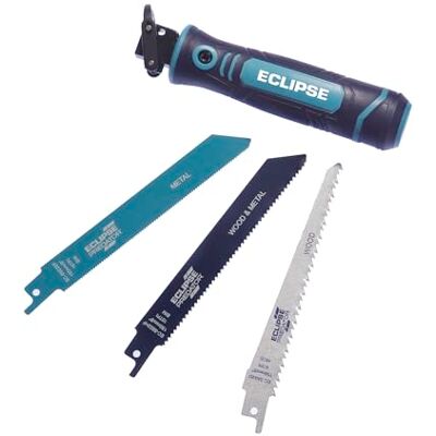 ECLIPSE Professional Tools EMFH4PS multifunctionele handgreep en reciprozaagbladenset, handzaag voor het zagen van hout, metaal en in spijkers ingebed hout ECLIPSE Professional Tools EMFH4PS multifunctionele handgreep en reciprozaagbladenset, handzaag voor het zagen van hout, metaal en in spijkers ingebed hout