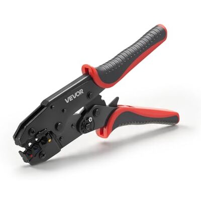 VEVOR Krimptang met ratel voor kabels van 0,5-6 mm², voor elektrische klemmen met ergonomisch design met metrische en AWG-markeringen, snelsluiting, instelbare kracht voor meerdere klemmen en VEVOR Krimptang met ratel voor kabels van 0,5-6 mm², voor elektrische klemmen met ergonomisch design met metrische en AWG-markeringen, snelsluiting, instelbare kracht voor meerdere klemmen en