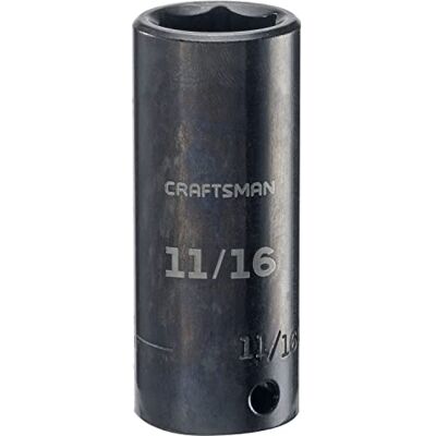 Craftsman Slagcontactdoos, diep, SAE, 3/8" aandrijving, 11/16 inch (CMMT15897) Craftsman Slagcontactdoos, diep, SAE, 3/8" aandrijving, 11/16 inch (CMMT15897)