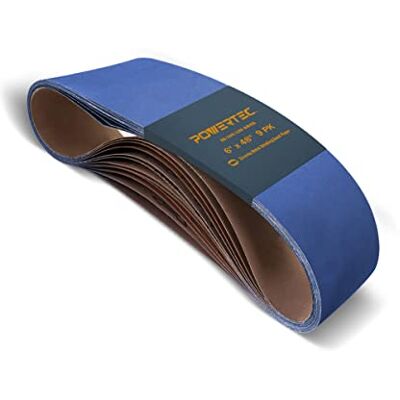 POWERTEC 464801Z 6 x 48 inch zirkonia schuurbanden, 3 stuks van 36/100/120 korrels, 9PK, assortiment bandschuurmachine, schuurband voor bankschuurmachine, band- en schijfschuurmachine, houtbewerking, POWERTEC 464801Z 6 x 48 inch zirkonia schuurbanden, 3 stuks van 36/100/120 korrels, 9PK, assortiment bandschuurmachine, schuurband voor bankschuurmachine, band- en schijfschuurmachine, houtbewerking,