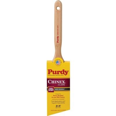 Purdy 2-1/2" 144552925 Chinex Elite Glide Verfborstel, Hoek Sjerp, Gecanneleerd Purdy 2-1/2" 144552925 Chinex Elite Glide Verfborstel, Hoek Sjerp, Gecanneleerd