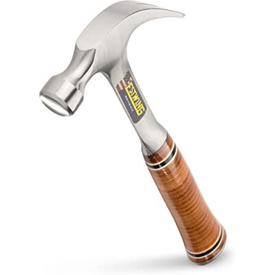 Estwing E12C 12oz gebogen klauw hamer, glad gezicht, lederen grip Estwing E12C 12oz gebogen klauw hamer, glad gezicht, lederen grip