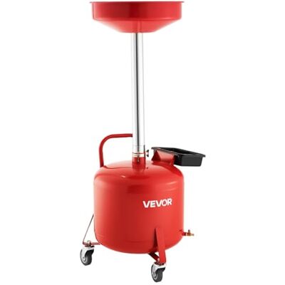 VEVOR Industriële vloeistofafvoerbak van 30 liter, met verstelbare trechterwielen en gereedschapskist, drainage voor vloeistofoverdracht voor reparatiewerkplaatsen VEVOR Industriële vloeistofafvoerbak van 30 liter, met verstelbare trechterwielen en gereedschapskist, drainage voor vloeistofoverdracht voor reparatiewerkplaatsen