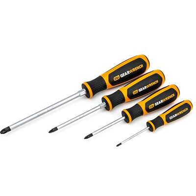GEARWRENCH 4 stuks Pozidriv Dubbele Materiaal Schroevendraaier Set 80061H GEARWRENCH 4 stuks Pozidriv Dubbele Materiaal Schroevendraaier Set 80061H