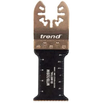 TREND Multitoolbladen, 5 stuks, 34 mm fijne vertanding bi-metaal voor hout, metaal en kunststof, universele pasvorm voor toonaangevende multitools, MTB/32BM TREND Multitoolbladen, 5 stuks, 34 mm fijne vertanding bi-metaal voor hout, metaal en kunststof, universele pasvorm voor toonaangevende multitools, MTB/32BM