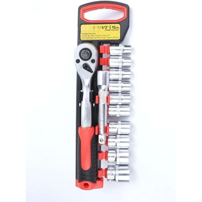 Monkey Ladder Steeksleutel 1/2", 12 stuks, van CRV, duurzaam en robuust, ideaal voor bouwmarktwerkzaamheden. * Monkey Ladder Steeksleutel 1/2", 12 stuks, van CRV, duurzaam en robuust, ideaal voor bouwmarktwerkzaamheden. *