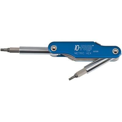 KLEIN TOOLS 32539 10-voudig 10-in-1 metrische zeskantschroevendraaier/moerdraaier, blauw KLEIN TOOLS 32539 10-voudig 10-in-1 metrische zeskantschroevendraaier/moerdraaier, blauw