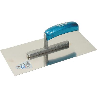 HAROMAC 10510280 troffel Made in Germany 280x130x0,7 mm, roestvrij, blauw schrift HAROMAC 10510280 troffel Made in Germany 280x130x0,7 mm, roestvrij, blauw schrift