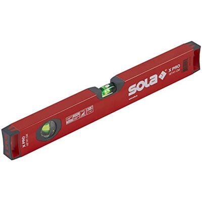 Sola LSX16 X PRO aluminium doos profiel waterpas met 2 60% vergrote flacons, 40 cm, rood Sola LSX16 X PRO aluminium doos profiel waterpas met 2 60% vergrote flacons, 40 cm, rood