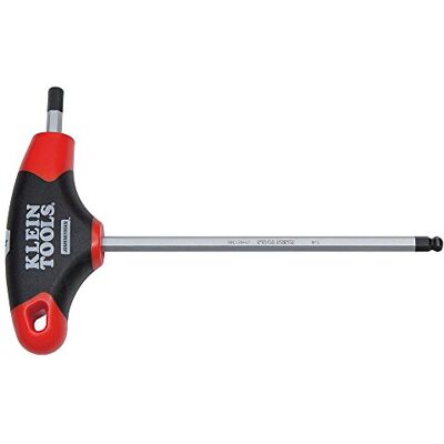 KLEIN TOOLS 5/16-Inch Ball End Hex Key met Journeyman T-handvat, 6-Inch Klein Gereedschap JTH6E14BE KLEIN TOOLS 5/16-Inch Ball End Hex Key met Journeyman T-handvat, 6-Inch Klein Gereedschap JTH6E14BE