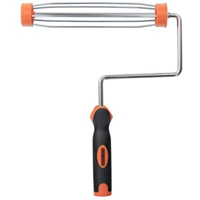 Black & Decker 22,5 cm verfroller frame, stevig aluminium handvat, compatibel met verlengstangen Black & Decker 22,5 cm verfroller frame, stevig aluminium handvat, compatibel met verlengstangen
