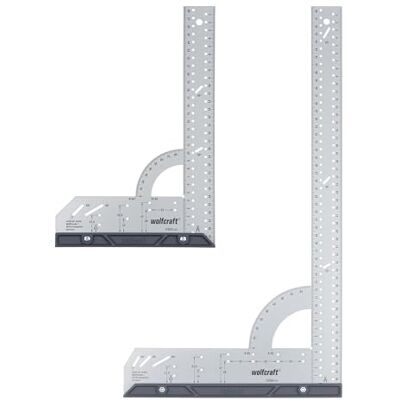 wolfcraft Set Universele Verstekhaken 2 Winkelhaken voor Meten Veelzijdige set met parallelle afscheurer, sjabloon en boormal voor scharnieren. Robuust metaal. 8654000 wolfcraft Set Universele Verstekhaken 2 Winkelhaken voor Meten Veelzijdige set met parallelle afscheurer, sjabloon en boormal voor scharnieren. Robuust metaal. 8654000