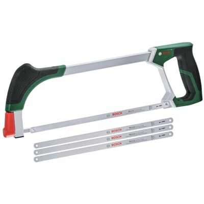 Bosch beugelzaag 300 mm + 3 extra zaagbladen (universele beugelzaag met 4 BIM zaagbladen metaal, hout, kunststof en meer; eenvoudige ontgrendeling; softgrip) Amazon Edition Bosch beugelzaag 300 mm + 3 extra zaagbladen (universele beugelzaag met 4 BIM zaagbladen metaal, hout, kunststof en meer; eenvoudige ontgrendeling; softgrip) Amazon Edition