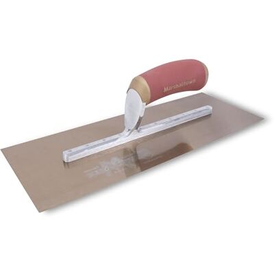 Marshalltown DuraFlex vlakspaan met DuraSoft handvat, gemaakt van goudstaal, uitstekende troffel voor stukadoors en gipsplaten, troffelafmetingen: 356x127 mm Marshalltown DuraFlex vlakspaan met DuraSoft handvat, gemaakt van goudstaal, uitstekende troffel voor stukadoors en gipsplaten, troffelafmetingen: 356x127 mm