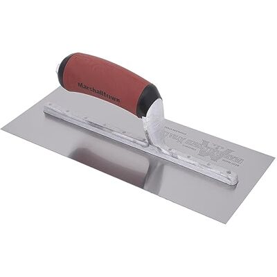 Marshalltown roestvrijstalen vlakspaan met gebogen Durasoft handvat, afmetingen: 279x114 mm Marshalltown roestvrijstalen vlakspaan met gebogen Durasoft handvat, afmetingen: 279x114 mm