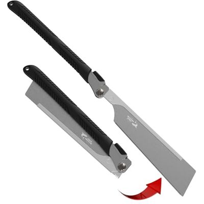 FAMEX Dozuki 5527 Professionele Japanse zaag, 240 mm, van koolstofstaal, zeer fijn, 22 TPI, dikte 0,3 mm, Made in Japan, inklapbaar, voor doe-het-zelvers en commerciële, fijne zaag voor hout, trekzaag FAMEX Dozuki 5527 Professionele Japanse zaag, 240 mm, van koolstofstaal, zeer fijn, 22 TPI, dikte 0,3 mm, Made in Japan, inklapbaar, voor doe-het-zelvers en commerciële, fijne zaag voor hout, trekzaag