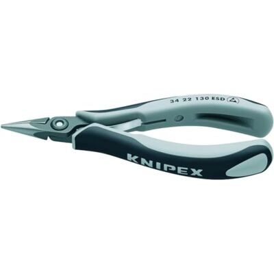KNIPEX Precisie elektronicagrijptang ESD, 34 22 130 ESD met meer-componenten greep 130 mm KNIPEX Precisie elektronicagrijptang ESD, 34 22 130 ESD met meer-componenten greep 130 mm