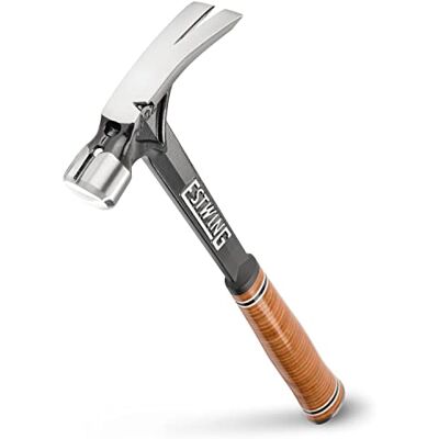 Estwing Ultra Framing Hamer Leer 540g (19oz) Gemaakt in de VS, magnetische nagelstarter, veelzijdigheid scheurklauw, gesmeed in één stuk, echt lederen grip Estwing Ultra Framing Hamer Leer 540g (19oz) Gemaakt in de VS, magnetische nagelstarter, veelzijdigheid scheurklauw, gesmeed in één stuk, echt lederen grip