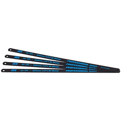 OX Tools OX Pro 12" Hacksaw Blades 24 TPI Pack 4 OX Tools OX Pro 12" Hacksaw Blades 24 TPI Pack 4