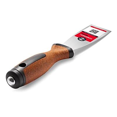 COMENSAL Droogbouwspatel 40 mm, professionele roestvrije droogbouwspatel, inclusief metalen kap, antislip kurkgreep, Made in EU COMENSAL Droogbouwspatel 40 mm, professionele roestvrije droogbouwspatel, inclusief metalen kap, antislip kurkgreep, Made in EU