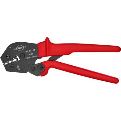 KNIPEX Krimptang ook te bedienen met twee handen met antislip, 97 52 06 kunststof bekleding 250 mm KNIPEX Krimptang ook te bedienen met twee handen met antislip, 97 52 06 kunststof bekleding 250 mm
