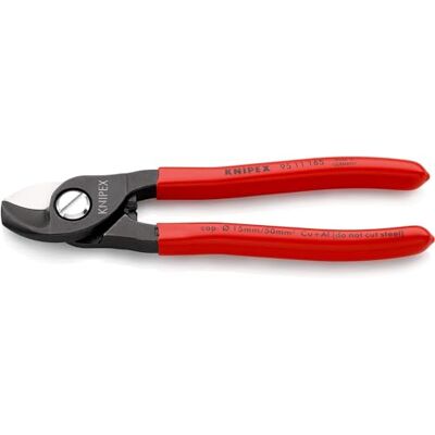 KNIPEX Kabelschaar met kunststof bekleed 165 mm, 95 11 165 KNIPEX Kabelschaar met kunststof bekleed 165 mm, 95 11 165